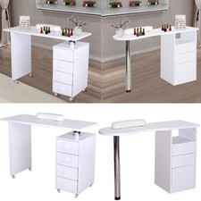 Professional Manicure Table Technician Nail Arts Beauty Bar Station Desk / Stool