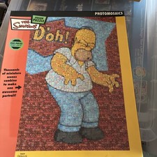 The Simpsons Vintage Jigsaw Puzzle Homer Photomosaics 550 Piece 2004 Complete 