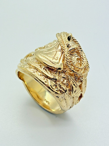 9ct yellow solid gold saddle - yellow,