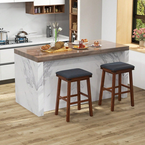Set leather bar stools - pu,