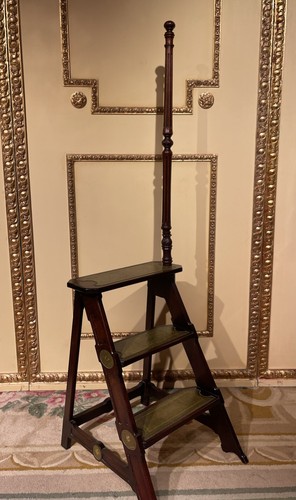 Antique library ladder step - antique,