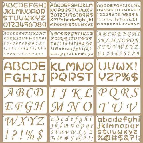 Pack letter stencils - letter, for