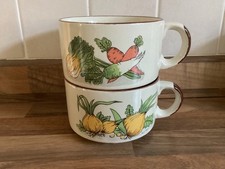 2 x Vintage Retro Soup Handled