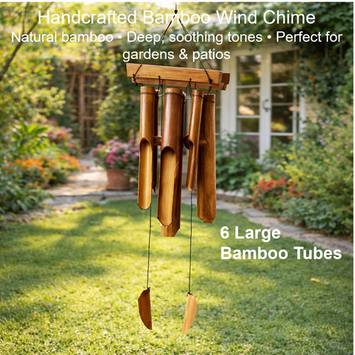 Large bamboo wind chime tube - bamboo,