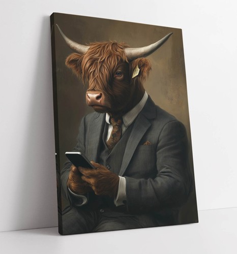 Highland cow wearing - highland, suit