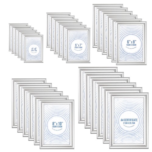 Packs silver photo frames - 10,