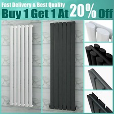 Designer Radiator Oval Column Flat Panel Vertical Horizontal Central Heating Rad