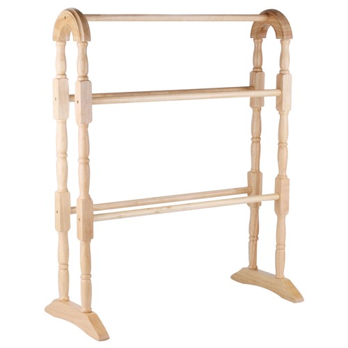 Wooden towel rail - rail, brown