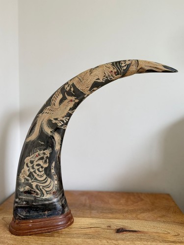 Hand carved water - water, buffalo
