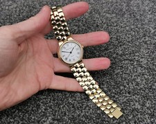 Mens Mappin & Webb Watch Swiss Made, White Round Dial, Gold Plated Bracelet, VTG