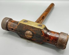 Treen Folk Maritime Antique 19th C English Shipwrights Caulking Hammer Mallet