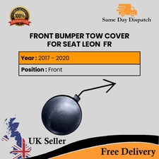 For SEAT LEON FR 2017-2020 Front Bumper Tow Eye Hook Cover Cap 5F0807241C Black