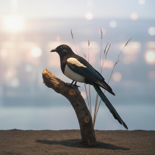 Feather magpie ornament photo - feather,