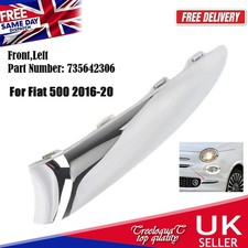 735642306 Left Front Bumper Moulding Chrome Trim For Fiat 500 2016-20 
