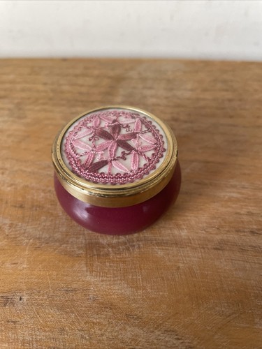 Vintage burgundy ceramic pill - vintage,