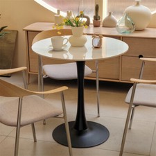 Heavy Duty Marble Round Dining Table Modern Tulip Pole Bistro Cafe Pub Bar Table
