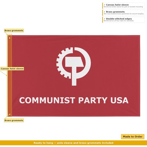 Cpusa flag 3x5 communist - 3x5,