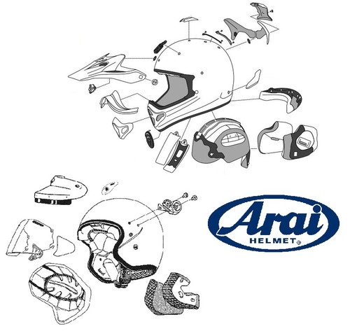 Arai replacement side - replacement, covers