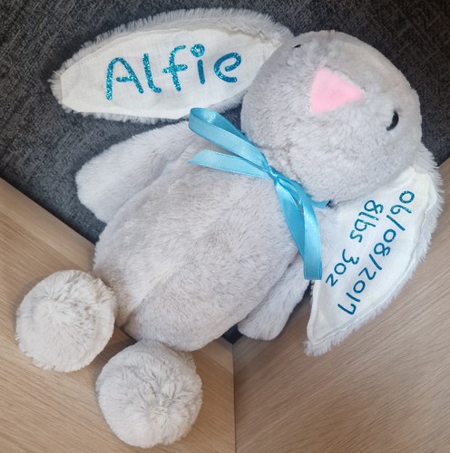 Personalised bunny toy for new - personalised,
