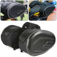 Pair Motorcycle Pannier Side Saddle Bags Luggage Bag w/ Rain Cover Waterproof！