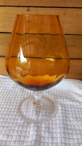 Vintage amber glass brandy - vintage,