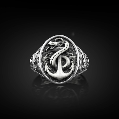 Snake and anchor - snake,