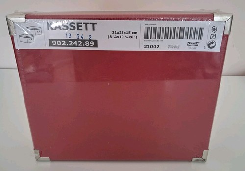 Ikea kassett red - red, rectangular