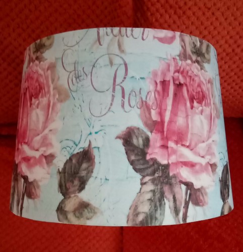 Shabby chic roses - lamp, shade