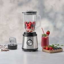 Daewoo Stainless Steel Smoothie & Shake  Glass  Jug Blender 1.5LJug Grinder 800W