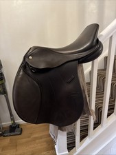17.5 GFS Monarch S618 Brown Leather Jumping Saddle Changeable Gullet