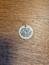 Vintage Raleigh Bicycle Fork Lock Frame Keyring Rudge #9462