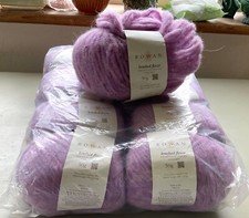 Rowan brushed fleece 10×50g 65% Wool 30% alpaca balls lot 266 Heather pink lilac