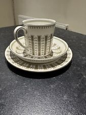 Susie Cooper Bone China Persia Coffee Trio (Coffee Cup Can, Saucer, Side Plate)