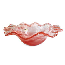 Murano Glass Bowl Salmon Pink
