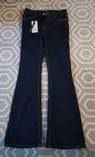 Brand New With Tags River Island Ladies Dark Blue Flare Stretch Jeans Size 12 R