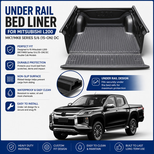 Under rail bed liner - bed, for