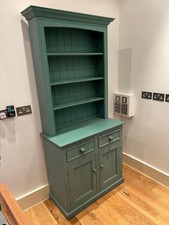 Used Solid Pine Welsh Dresser painted In Teal Approx 40 Years Old