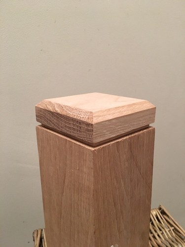 Solid oak newel caps - oak,