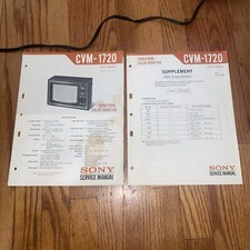 SONY TRINITRON COLOR MONITOR CVM-1270 SERVICE MANUAL & SUPPLEMENT SC BOARD MOD.