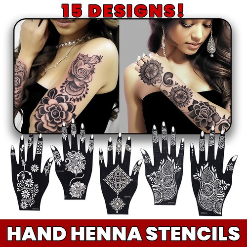 2pcs henna mehndi - 2pcs,