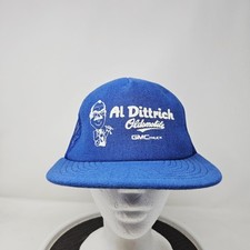 Vintage Al Dittrich GMC Truck Dealership Hat Michigan Blue Trucker Hat 80s 90s