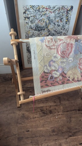 Large wooden weaving loom - loom, with