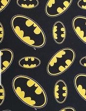 Batman logo fabric UK fat quarter 56cm x 50cm approx 100% cotton material