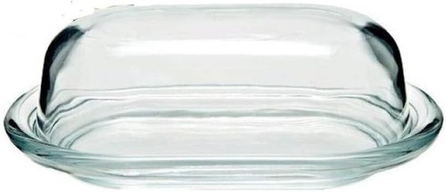 Vintage glass butter - butter, saver