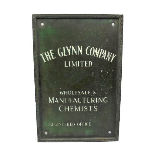 Antique bronze enamel sign - bronze, &
