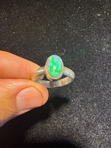 Australian black opal ring - ,