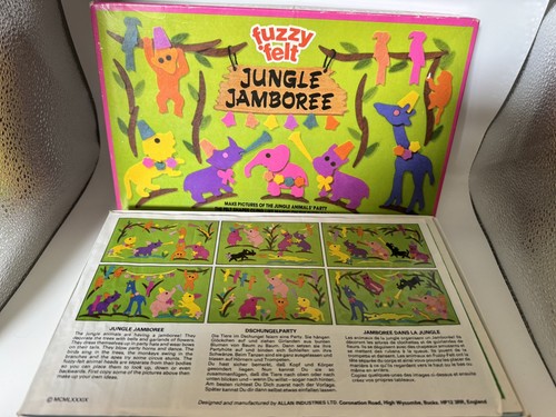 Vintage fuzzy felt jungle - felt,