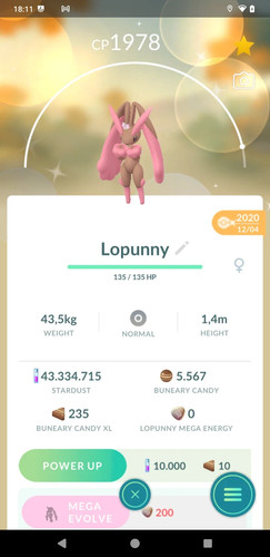 Pokémon shiny lopunny - g0,