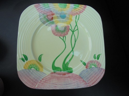 Clarice cliff plate pink - clarice,