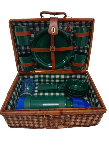 Wicker picnic basket - set, 4